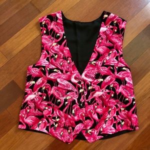 1980s Vintage Feisty Flamingo Ladies Vest